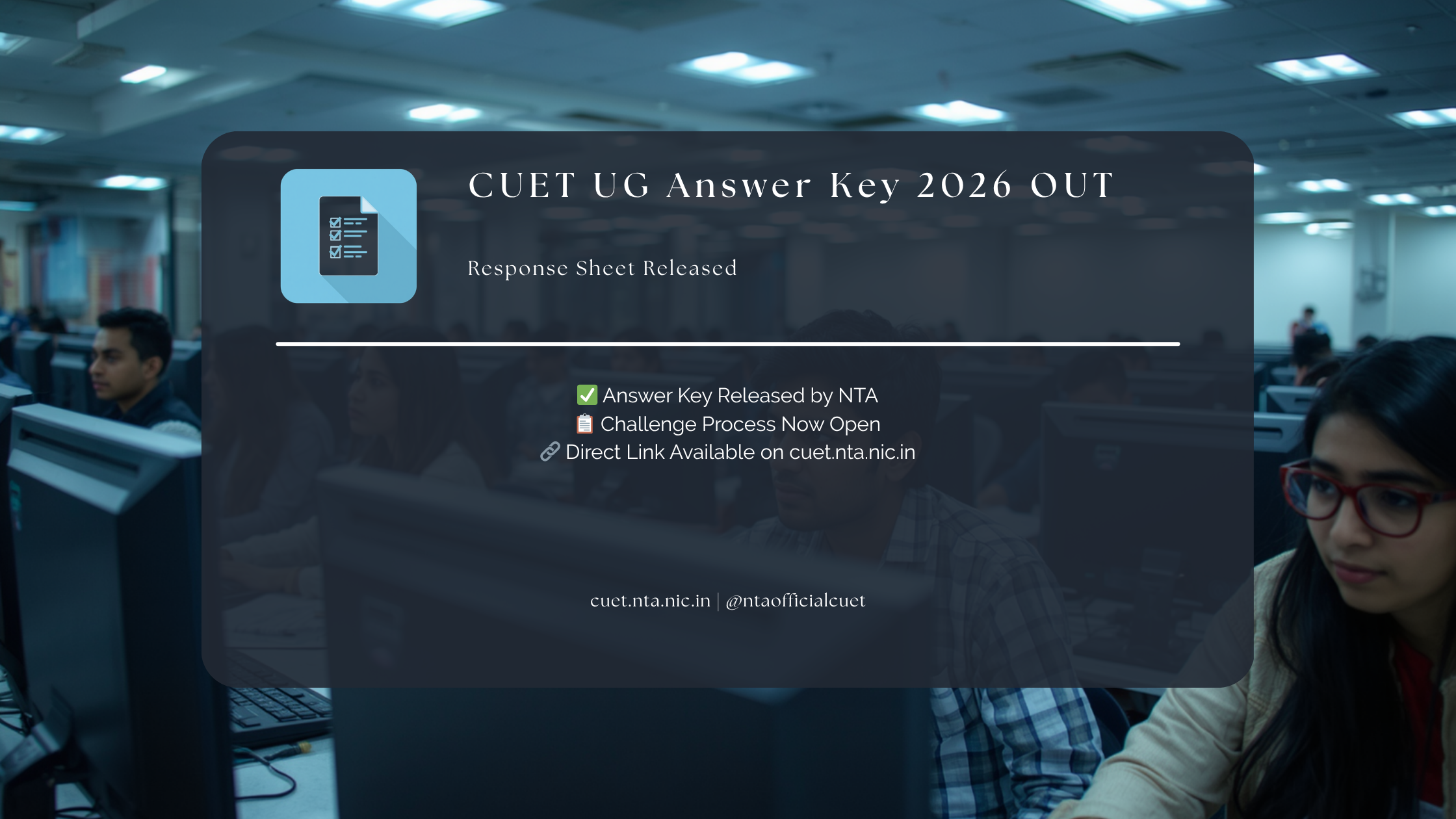 CUET UG Answer Key 2026 Out