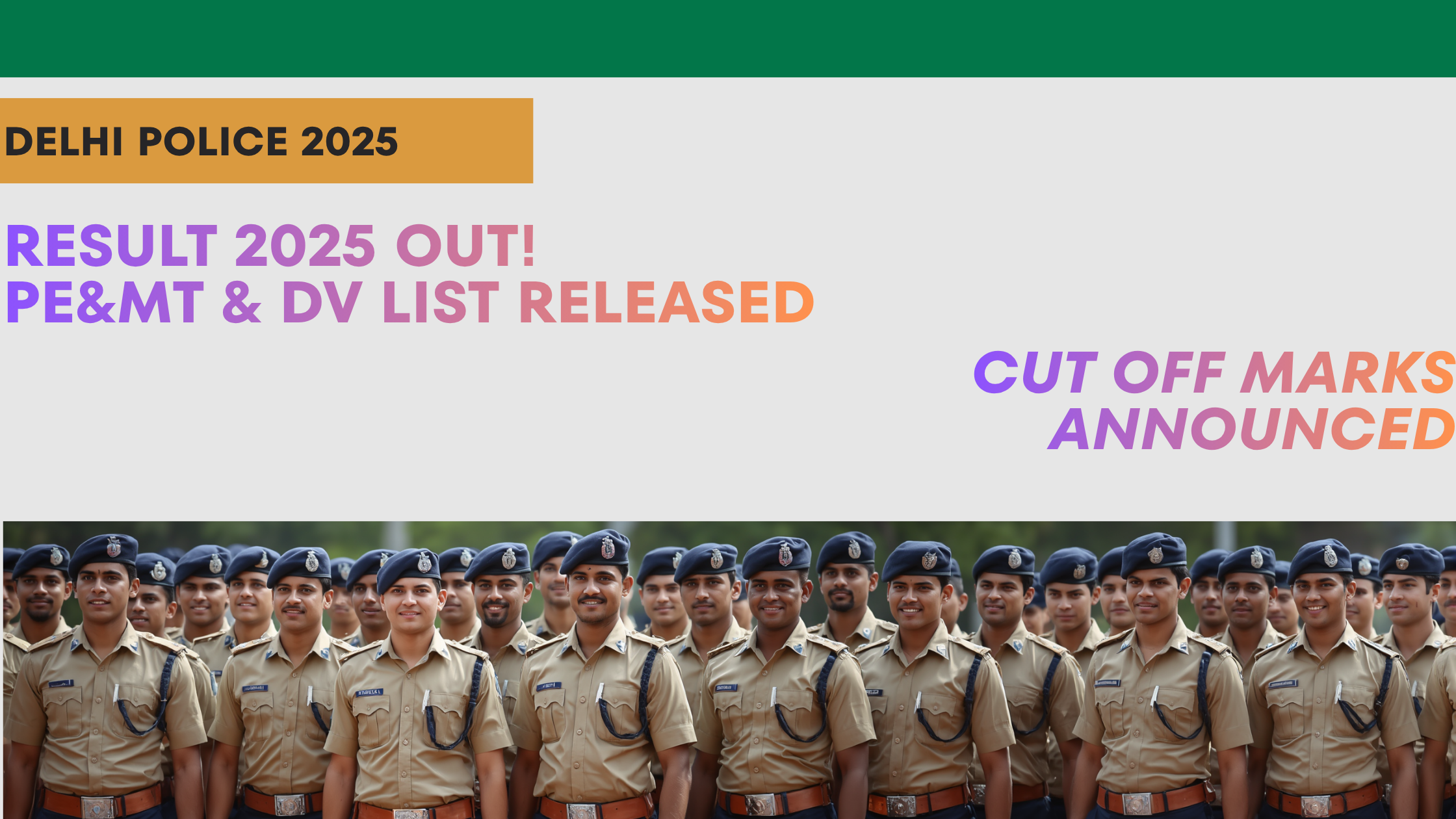Delhi Police Constable Result 2025