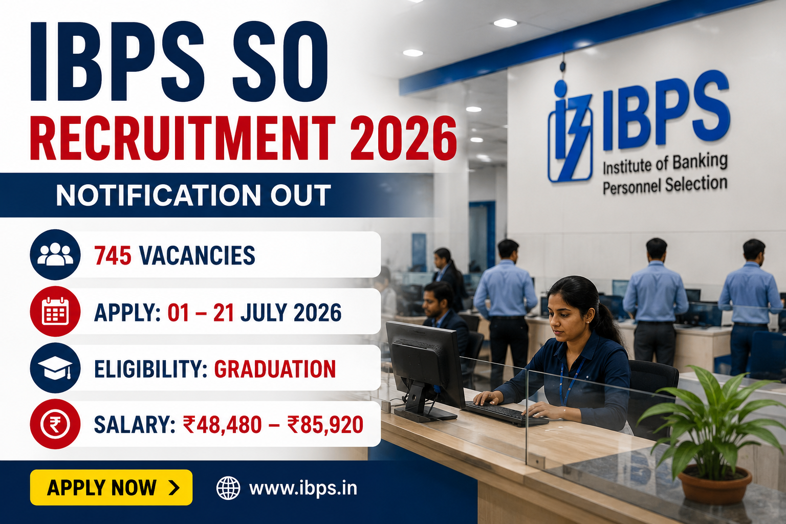 IBPS SO Recruitment 2026 Notification PDF Apply Online for Specialist Officer Posts